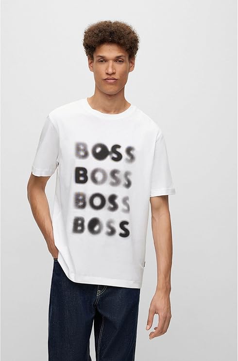 BOSS Men's Teetrury Shirt (White, M)