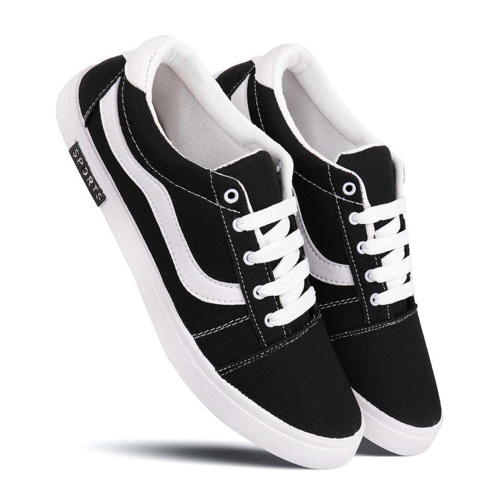 Casual Shoes for Men (Black & White, 6)