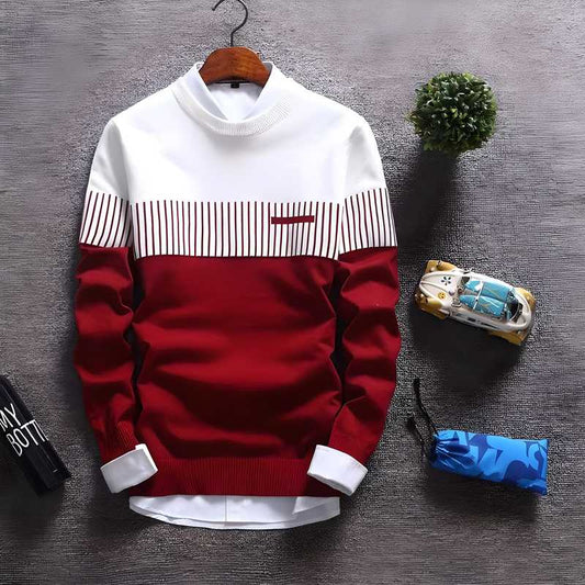 Cotton Blend Color Block Full Sleeves T-Shirts