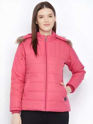 Women's Winter Wear Solid Parka Jacket