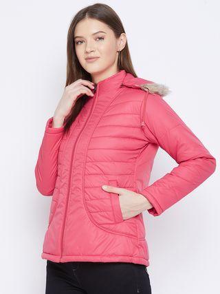 Women's Winter Wear Solid Parka Jacket