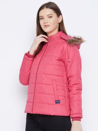 Women's Winter Wear Solid Parka Jacket