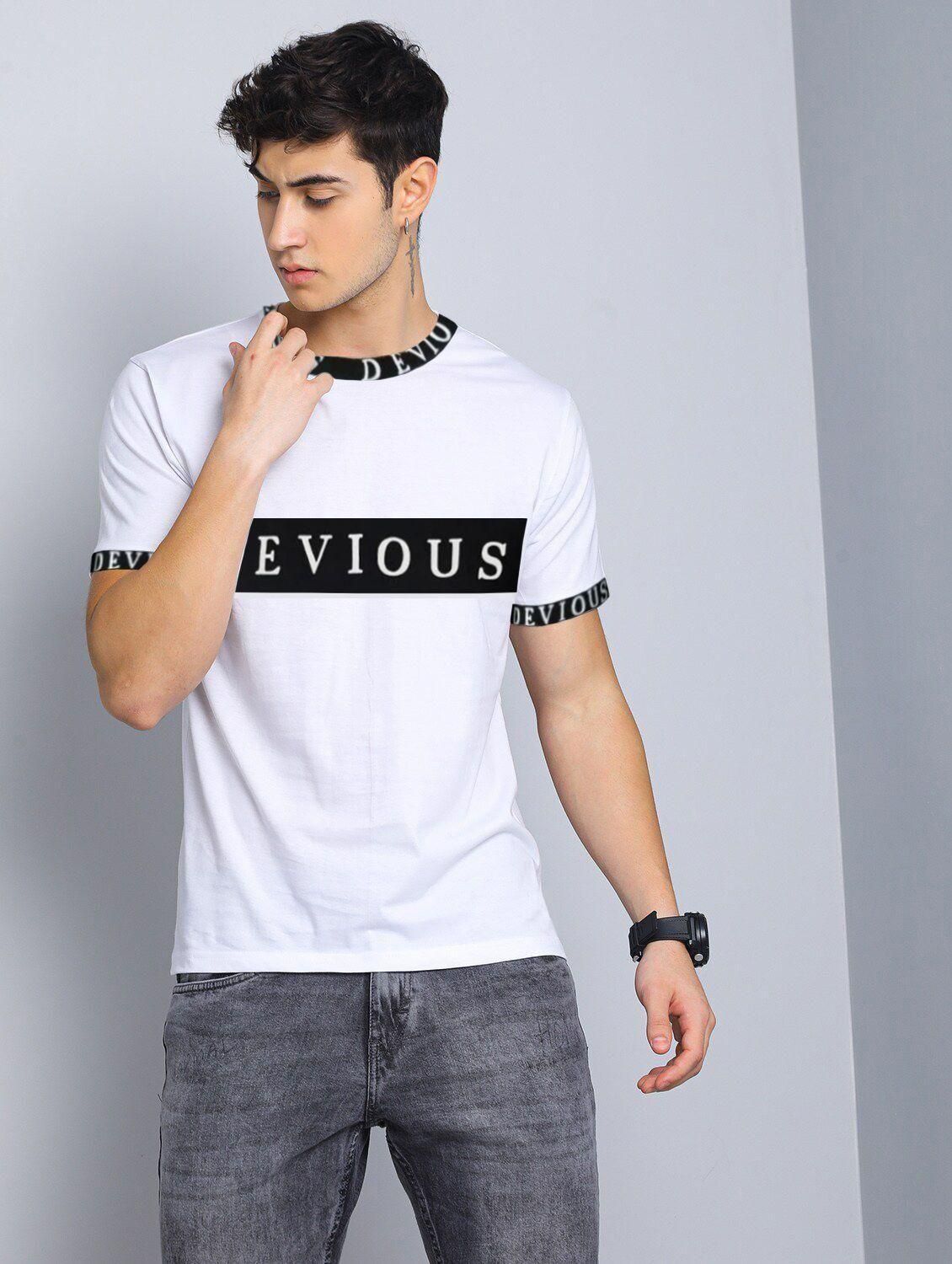 Cotton Blend Printed Half Sleeves Mens Round Neck T-Shirt