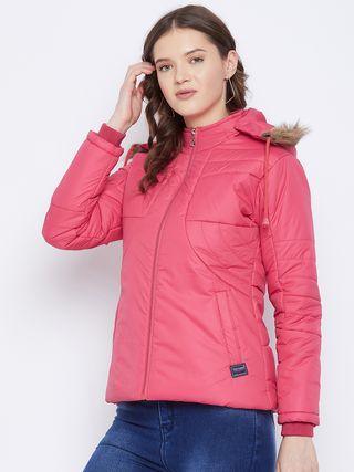 Women's Winter Wear Solid Parka Jacket