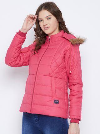 Women's Winter Wear Solid Parka Jacket