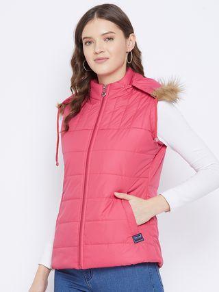 Women's Winter Wear Solid Parka Jacket