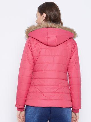 Women's Winter Wear Solid Parka Jacket