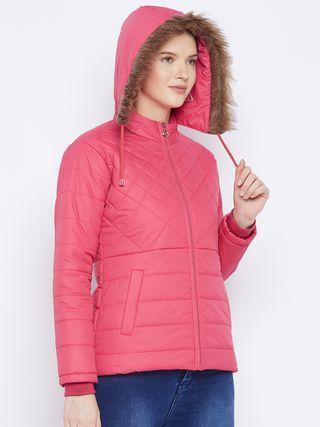 Women's Winter Wear Solid Parka Jacket