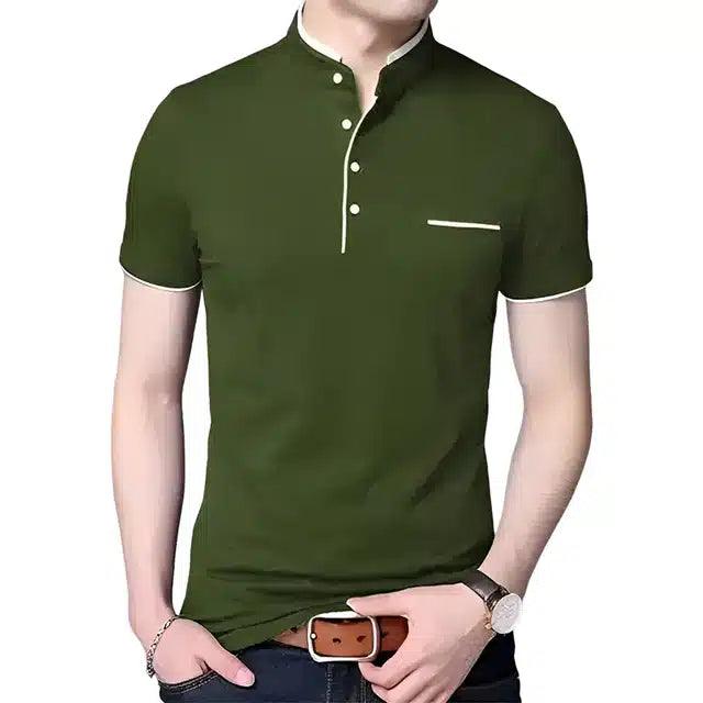 T-Shirt for Men (Olive, L)