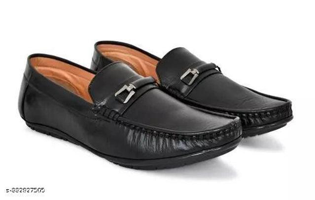 Loafers for Men (Black & Tan, 6)