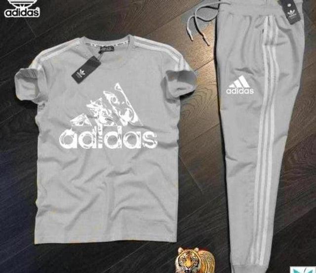 Printed Tracksuit for Men (Grey, M)