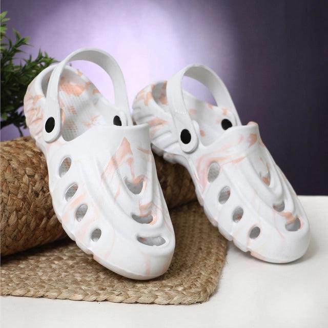 Clogs for Men (Peach & White)