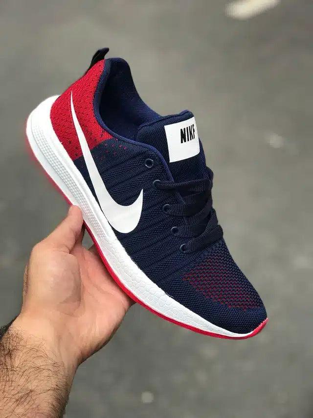 Sports Shoes for Men (Navy Blue & Red, 8)