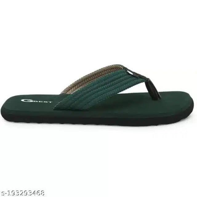 Slippers for Men (Green & Black, 6) (Pack of 2)